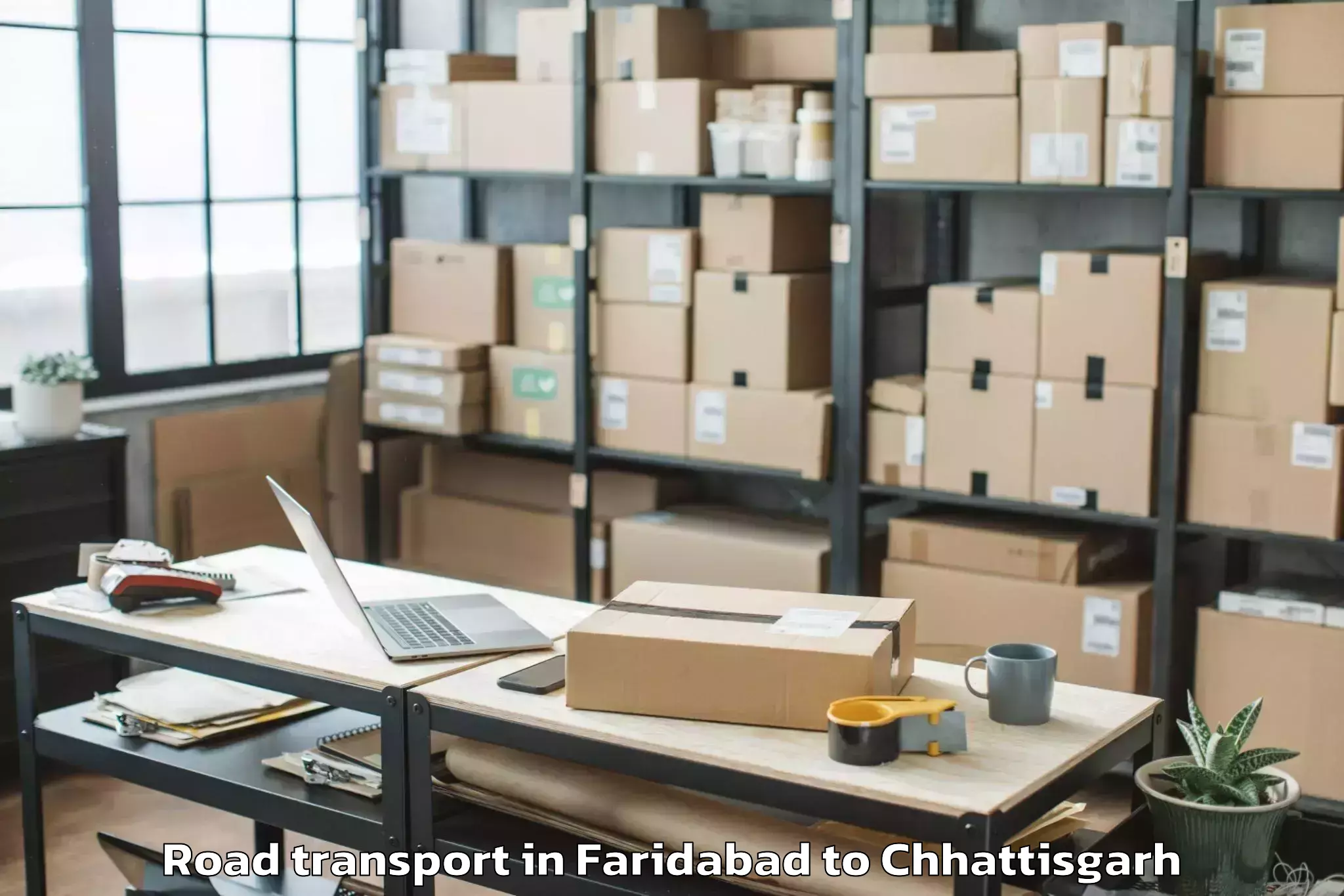 Book Faridabad to Kunkuri Road Transport